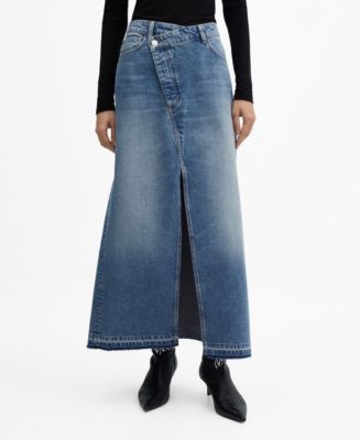 CARLOTA ASYMMETRICAL DENIM SKIRT
