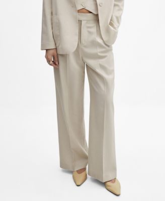 MANGO Women's Pleated Suit Pants - Macy's