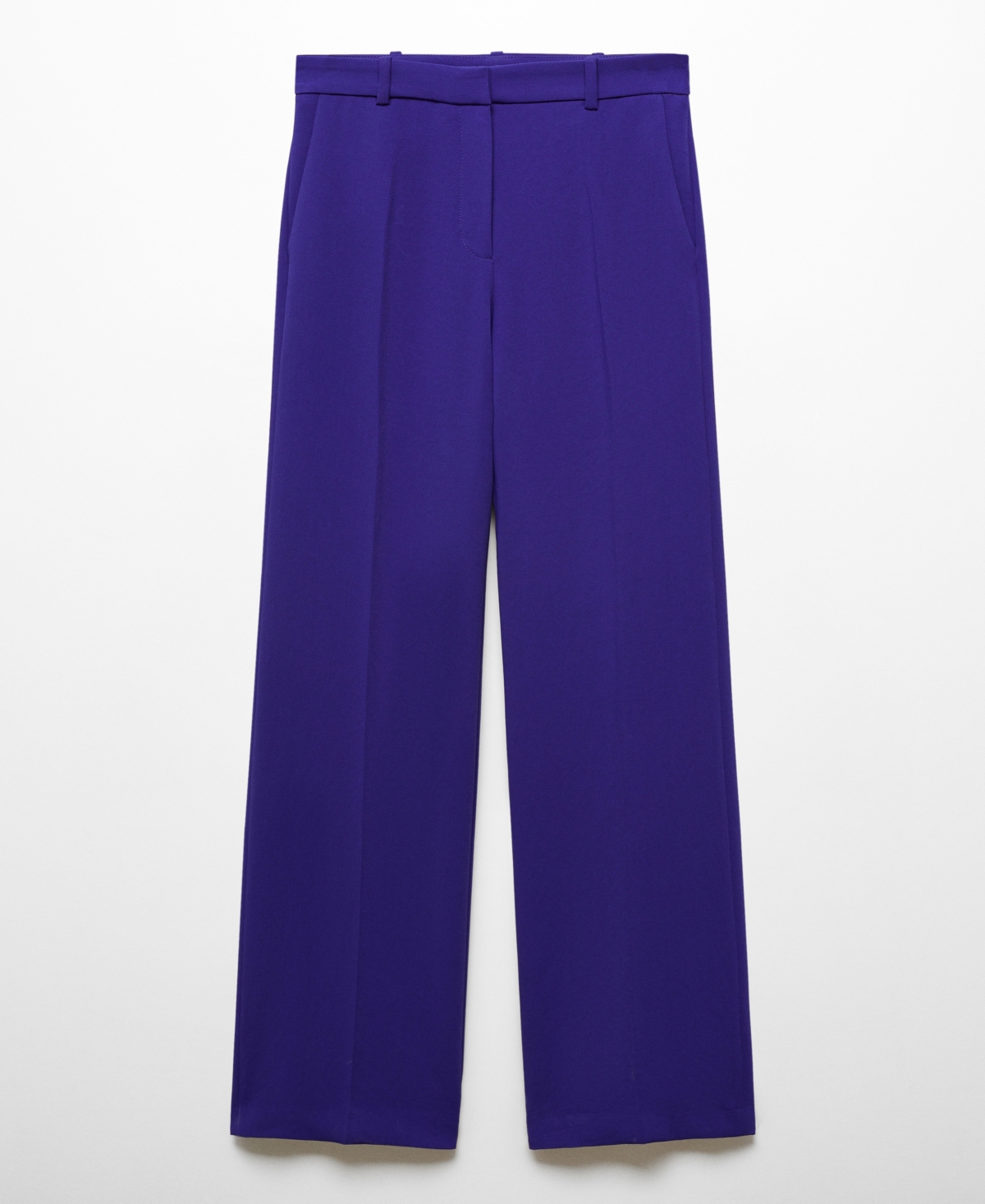 Shop Mango Women's High-waist Palazzo Pants In Medium Blu