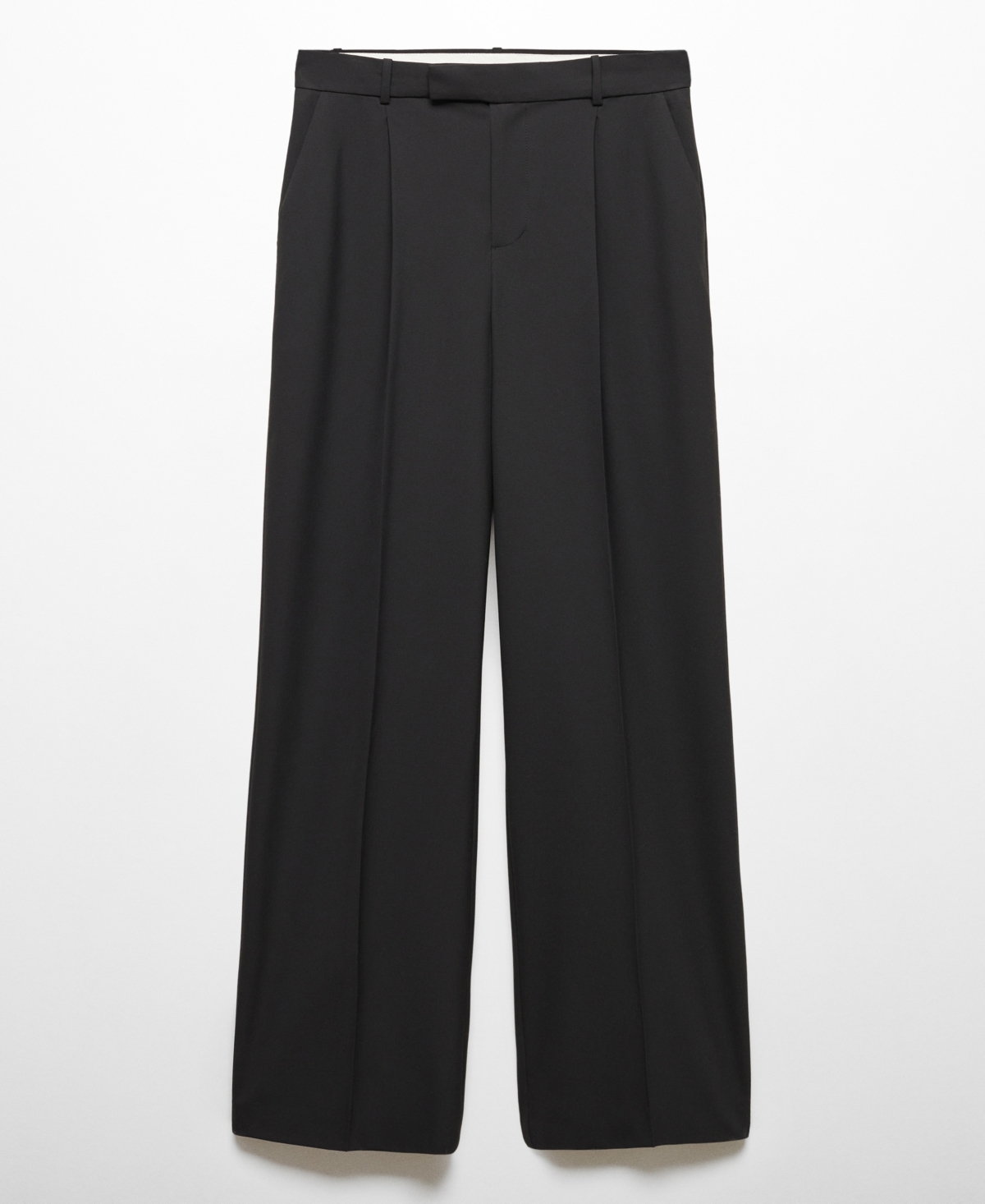 Shop Mango Women's Wide Leg Suit Pants In Black