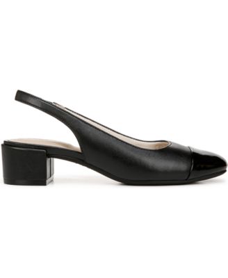 Women's Becoming Round Cap Toe Block Heel Slingback Pumps