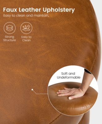 Modern Coffee Upholstered Storage Ottoman or Accent Stool