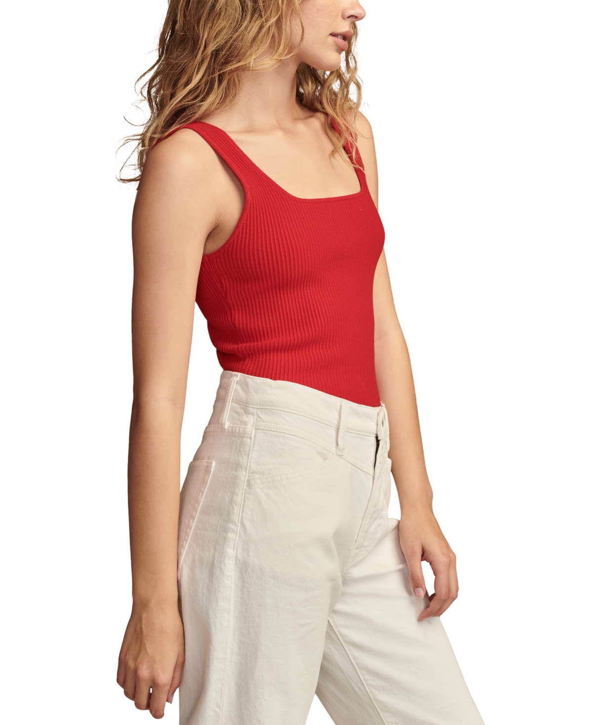 Lucky Brand Women's Rib-Knit Cropped Tank