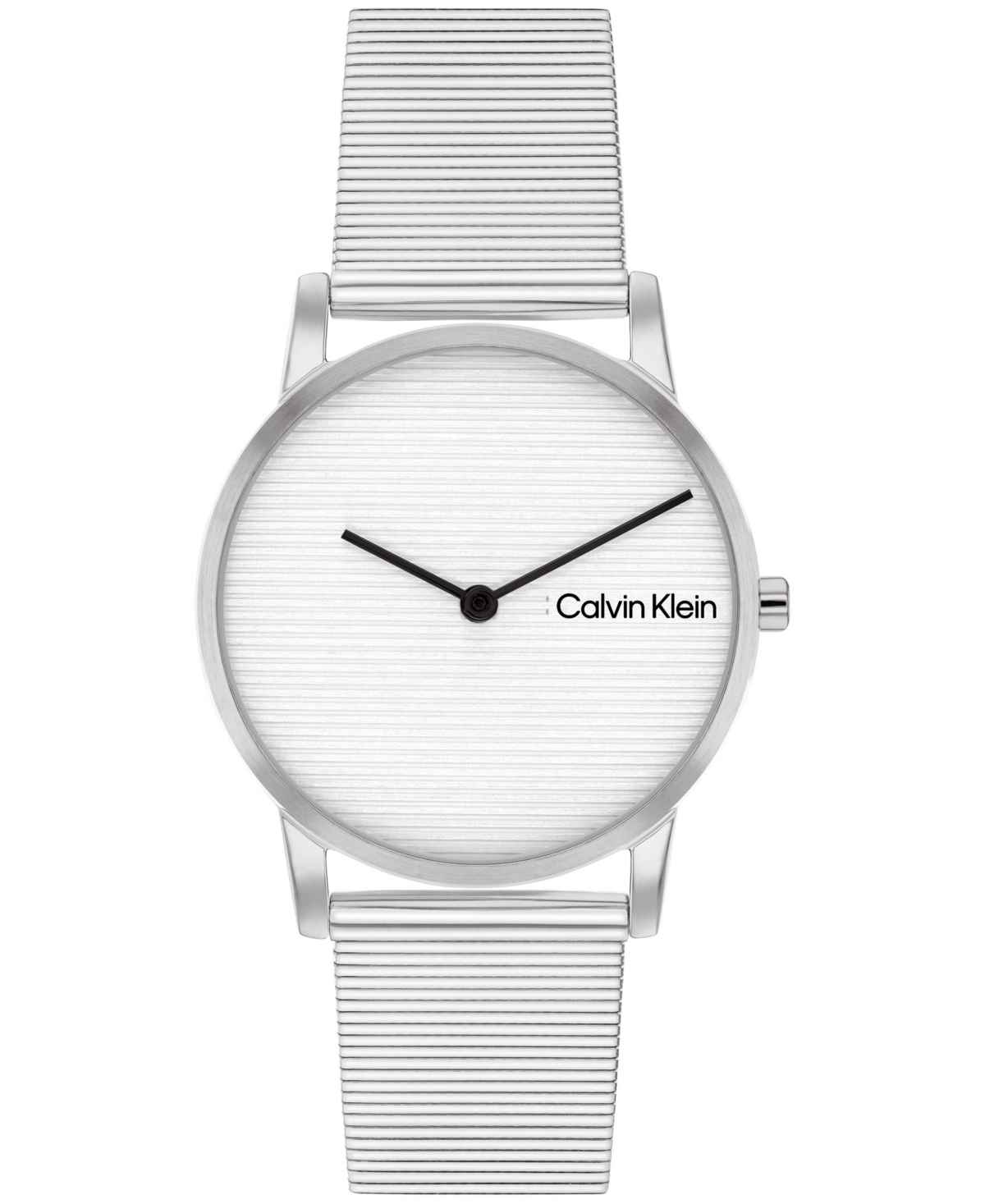 Shop Calvin Klein Women's Ck Feel Stainless Steel Mesh Watch 30mm In Silver