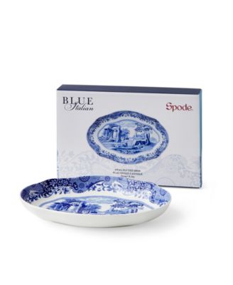Blue Italian Pickle Dishes, Set of 2