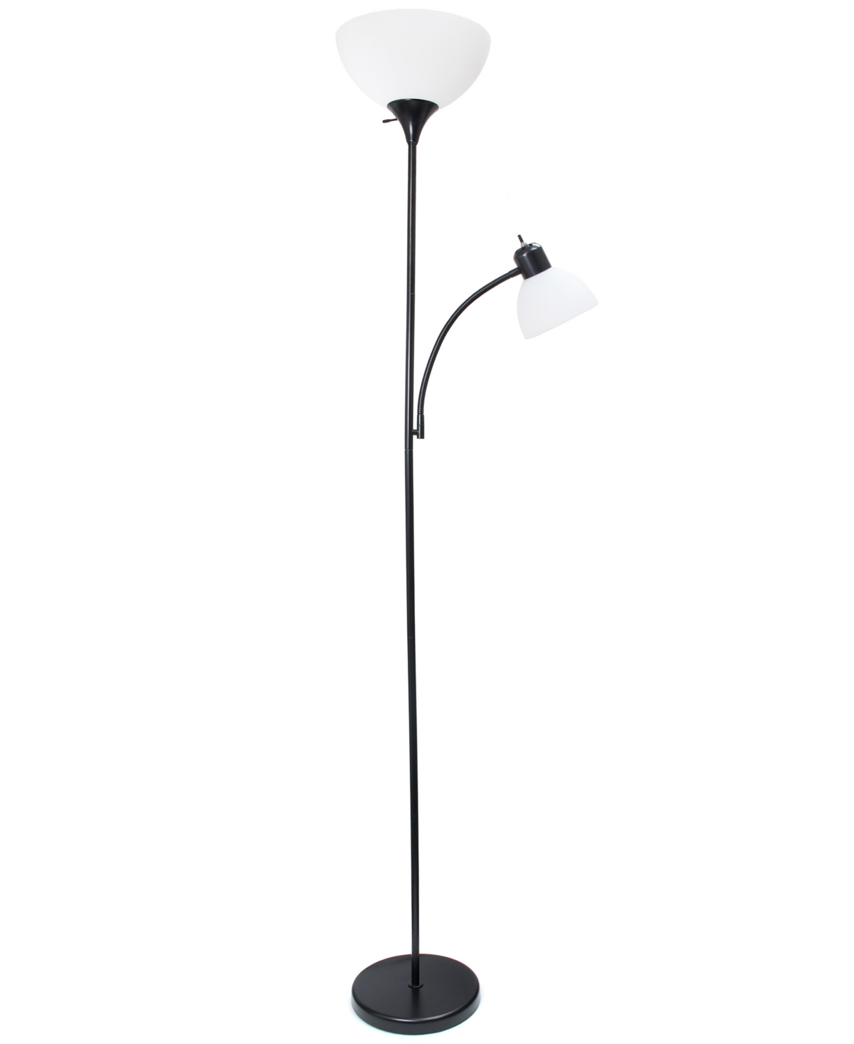 Shop Creekwood Home Essentix 71.5" Tall Traditional 2 Light Mother Daughter Metal Floor Lamp In Black