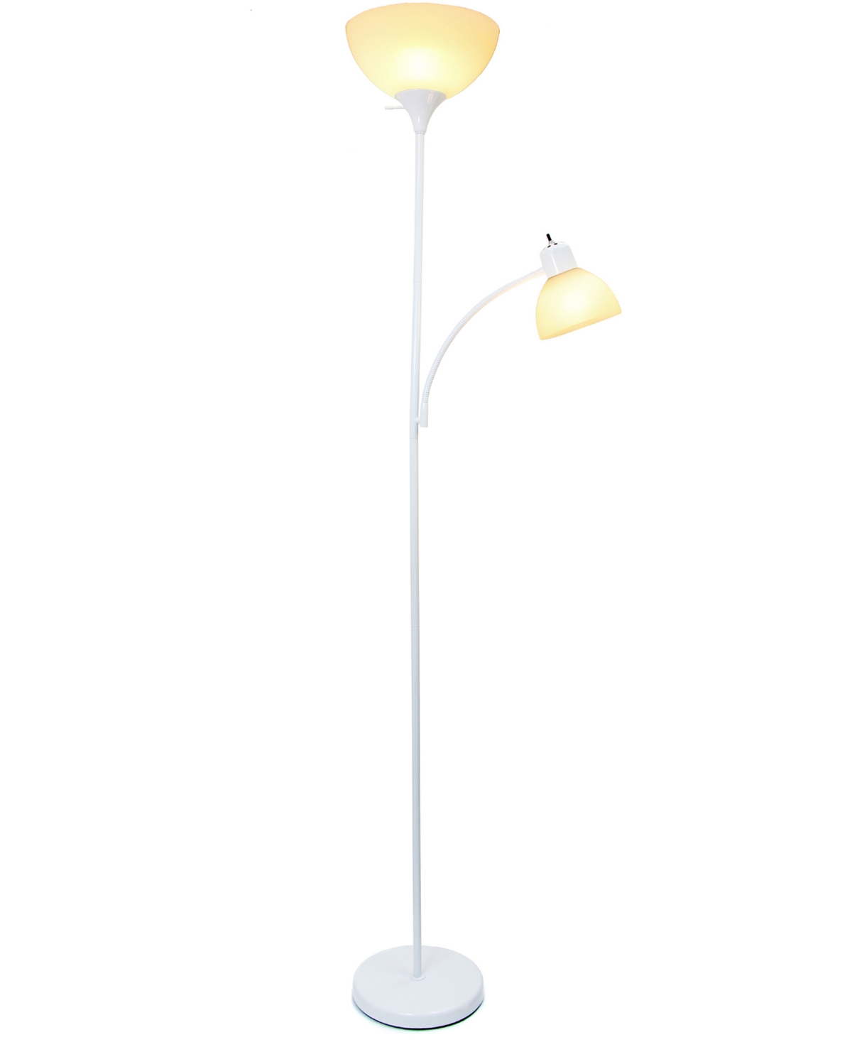 Shop Creekwood Home Essentix 71.5" Tall Traditional 2 Light Mother Daughter Metal Floor Lamp In Silver