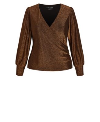 Plus Size Glowing Lurex Top