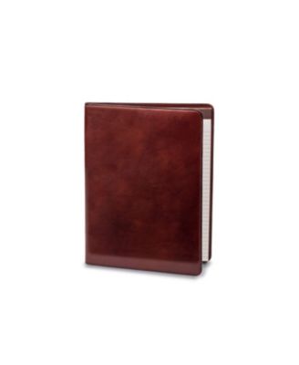 Men's Old Leather All Leather Pad Cover 8.5 X 11, Dark Brown