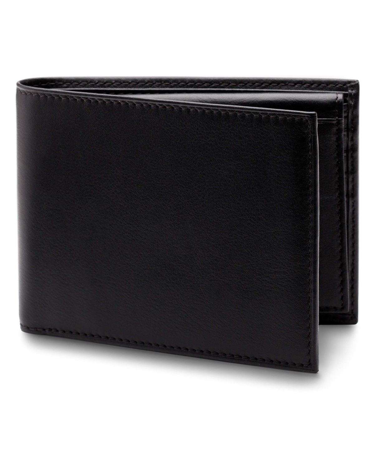 Nappa Vitello Collection-Credit Wallet w/Id Passcase - Black leather