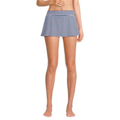 Women s Gingham Mini Swim Skirt Swim Bottoms