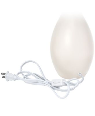 Essentix 18.11" Traditional Standard Ceramic Dewdrop Table Desk Lamp with Matching Fabric Shade 