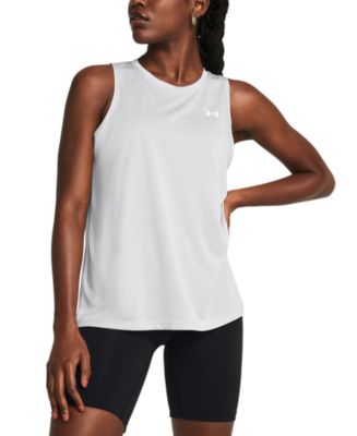 (取寄) アンダーアーマー レディース テック タンク ツイスト Under Armour women Tech Tank Twist Halo Gray/White/White Under Armour Women's Tech Twist Tank - Macy's