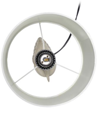 Shoreside 17.25" Tall Coastal Sitting Pelican Beige Wash Polyresin Bedside Table Desk Lamp 