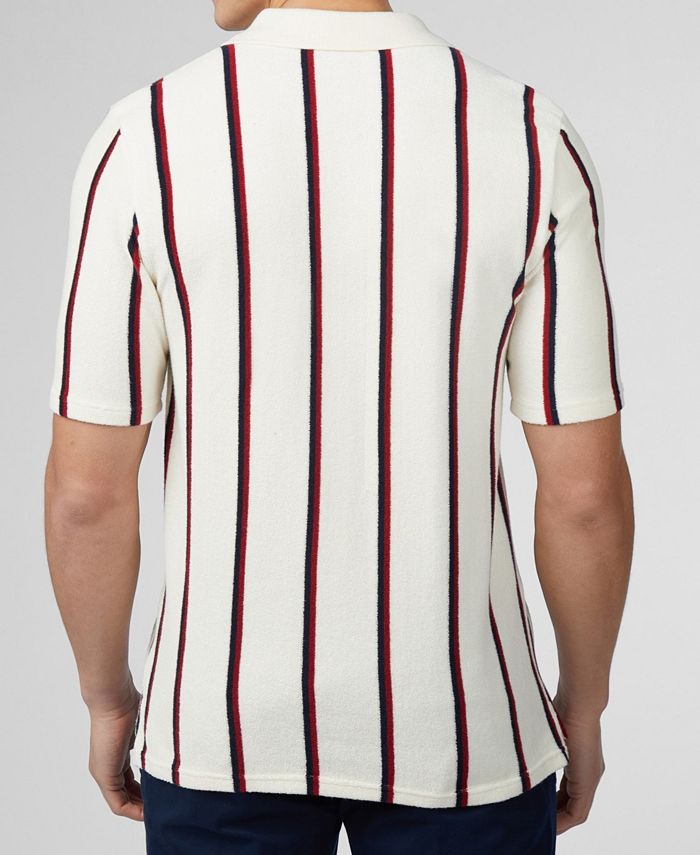 Ben Sherman Men's Stripe Toweling Polo Shirt - Macy's