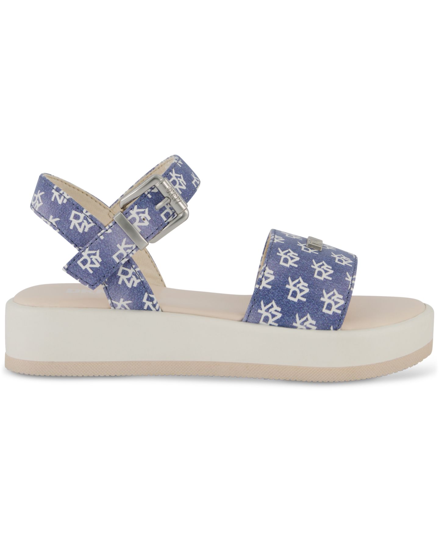 Сандалии DKNY Lottie Brea Logo Platform Sandals для девочек, цвет: Синий — фото 2