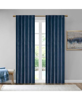 Colt Room Darkening Velvet Thermal Insulated Curtain Panel Pair