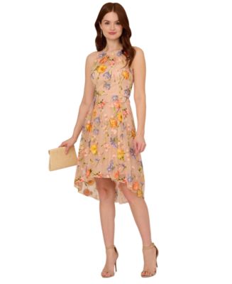 Adrianna Papell Women's Floral-Embroidery Midi Dress - Macy's