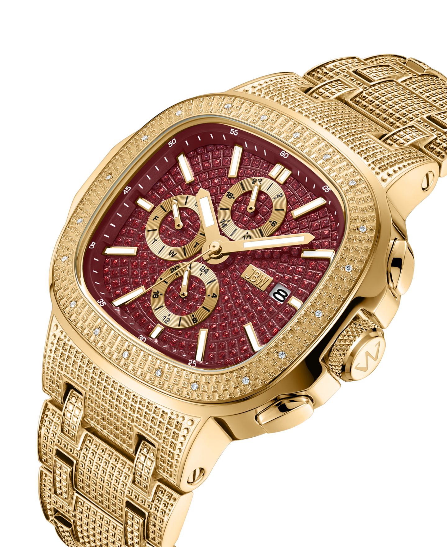 Мужские часы Jbw Heist Multifunction 18K Gold Plated Stainless Steel Watch, 45mm — фото 3