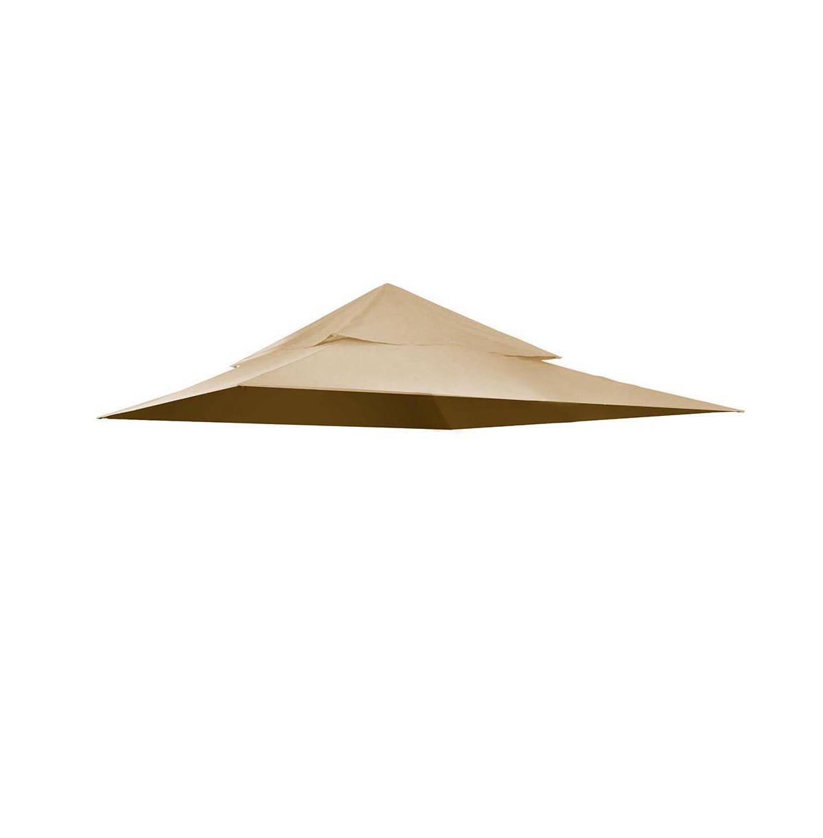 12'x12' Canopy Top Replacement Beige for 2-Tier Harbor Gazebo Patio Cover