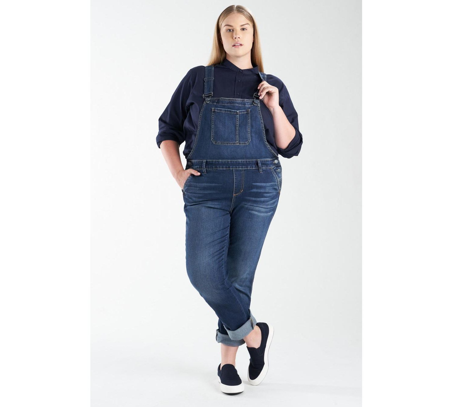 Plus Size Denim Overall