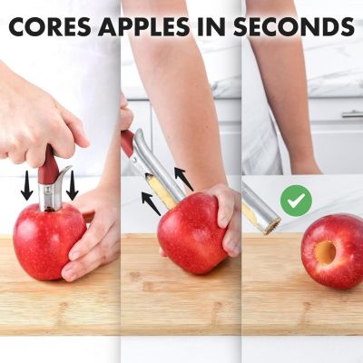 Stainless Steel Apple Corer – Easy to Use, Durable, Also Works as Cupcake Corer