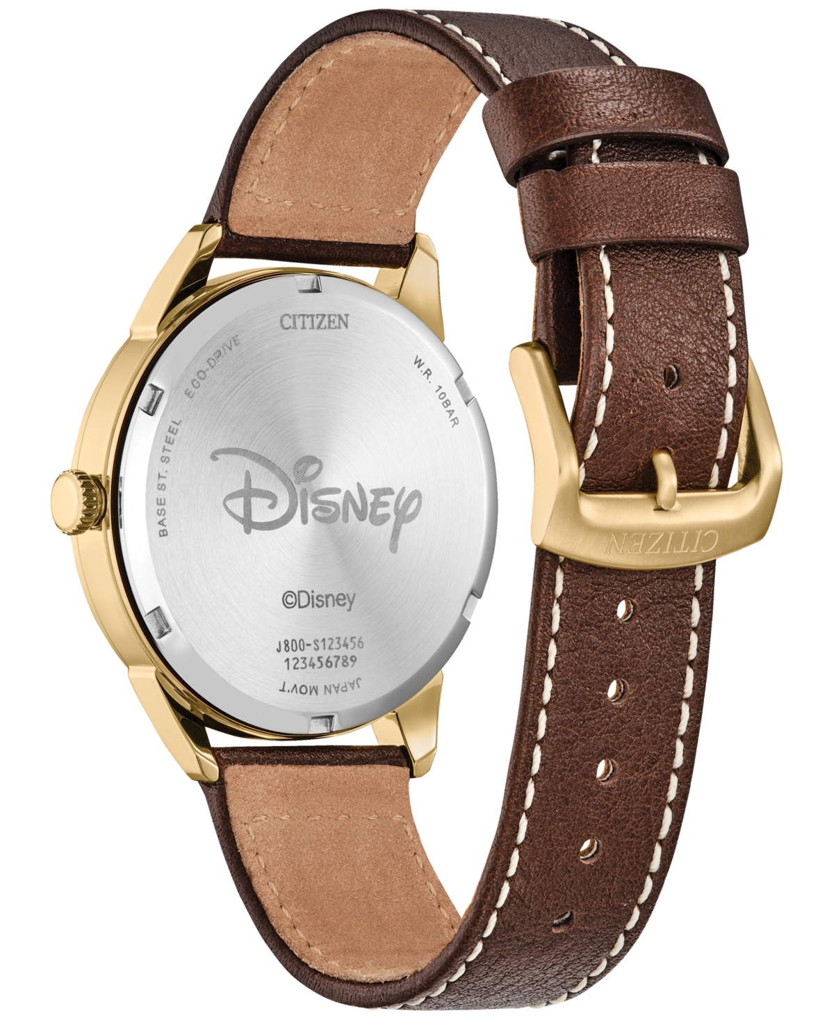 Citizen Eco-drive Men's Disney Brown Leather Strap Watch 41mm In No Color