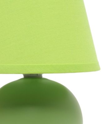 Nauru 8.66" Traditional Petite Ceramic Orb Bedside Table Desk Lamp Two Pack Set, Tapered Drum Fabric Shade 