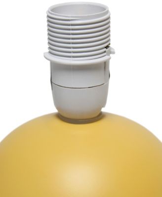 Nauru 8.66" Traditional Petite Ceramic Orb Bedside Table Desk Lamp with Tapered Drum Fabric Shade