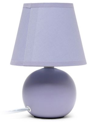 Nauru 8.66" Traditional Petite Ceramic Orb Bedside Table Desk Lamp with Tapered Drum Fabric Shade