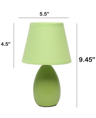 Nauru 9.45" Traditional Petite Ceramic Oblong Bedside Table Desk Lamp Two Pack Set, Tapered Drum Fabric Shade 