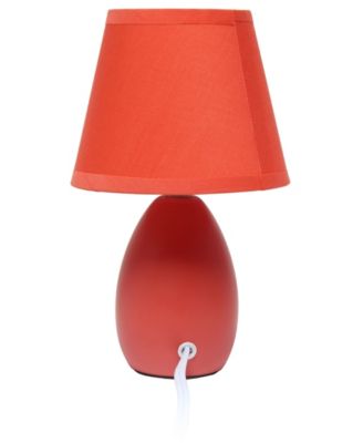 Nauru 9.45" Traditional Petite Ceramic Oblong Bedside Table Desk Lamp with Tapered Drum Fabric Shade 