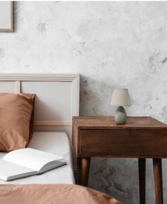 Nauru 9.45" Traditional Petite Ceramic Oblong Bedside Table Desk Lamp with Tapered Drum Fabric Shade 