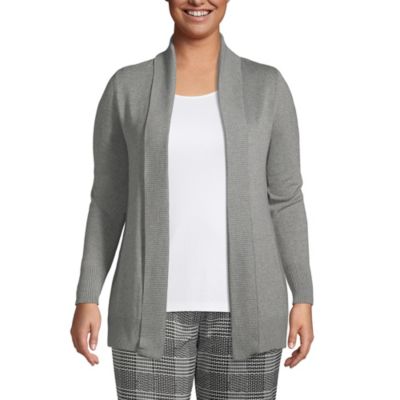Plus Size Cotton Modal Shawl Collar Cardigan Sweater