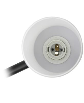 Essentix Contemporary Three Light Metal and Opaque White Glass Shade Vanity Uplight Downlight Wall Mounted Fixture 