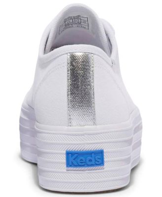 Keds The Platform - Sneaker Donna In Tela Con Plateau 2,5 Cm E Plantare Softerra - 2