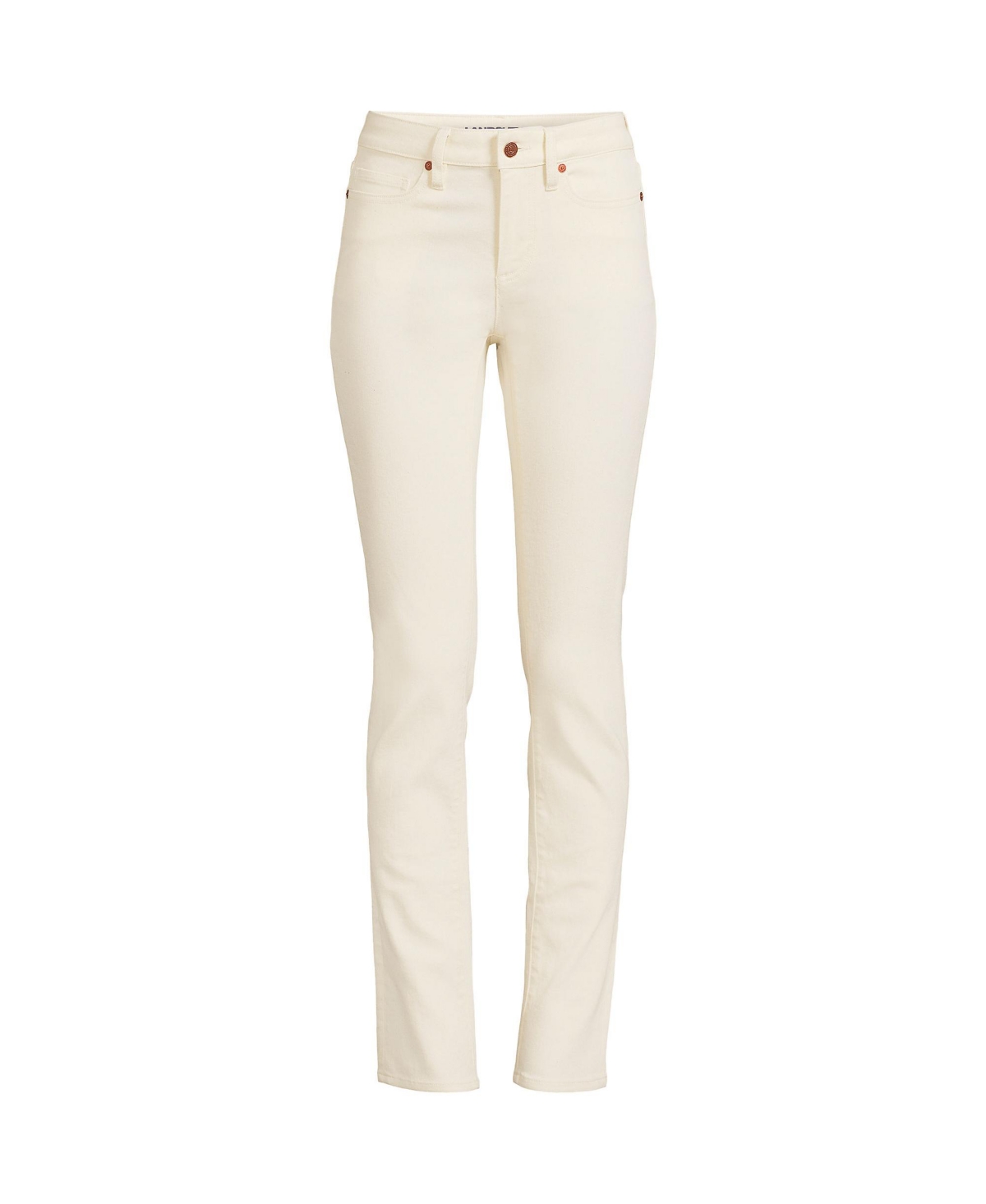 Petite Recycled Denim Mid Rise Straight Leg Jeans - Natural