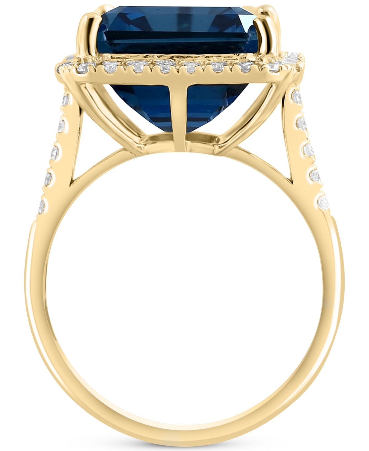 Effy Collection Effy Amethyst (10-3/4 Ct. T.w.) & Diamond (3/8 Ct. T.w.) Halo Ring In 14k Gold (also Available In Ci