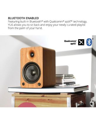YU6 Powered Bookshelf Speakers with Built-In Bluetooth - Pair