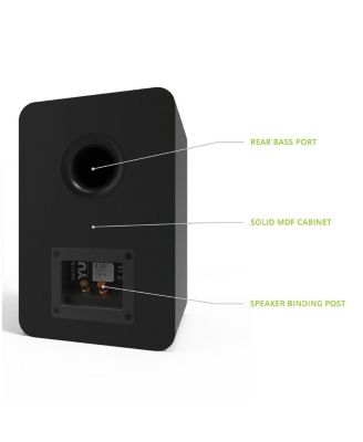 YUP6 Passive Bookshelf Speakers with Silk Dome Tweeter and Kevlar Woofer Pair