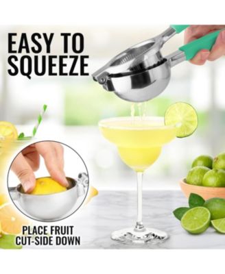 Stainless Steel Lemon Squeezer – Heavy Duty, Solid Metal Bowl, Easy to Use