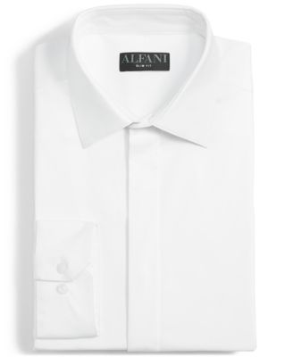Men's Slim Fit Covered Placket Tuxedo Shirt, Created for Macy's