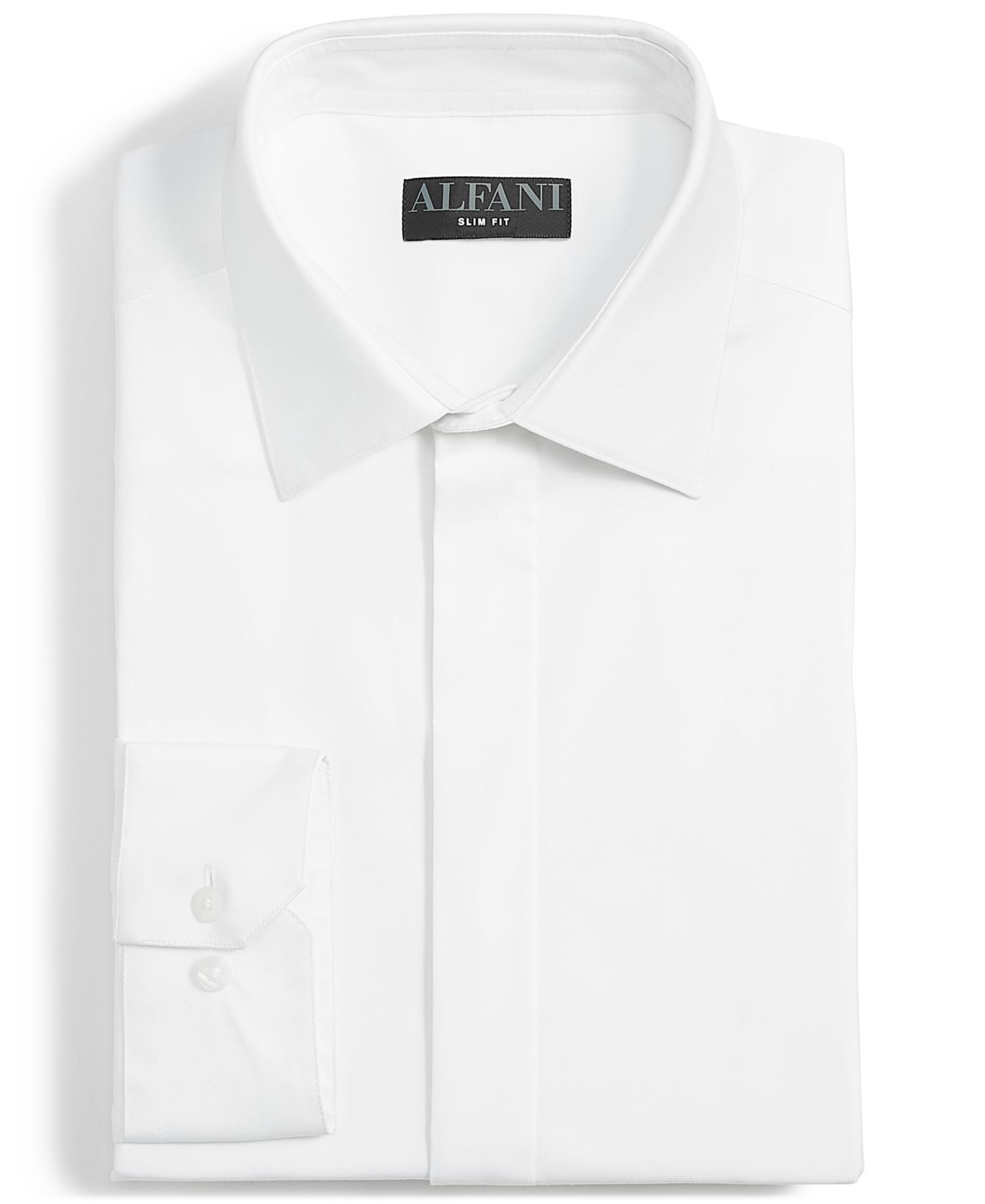 Men's Covered Placket Tuxedo Shirt, Regular & Slim Fit