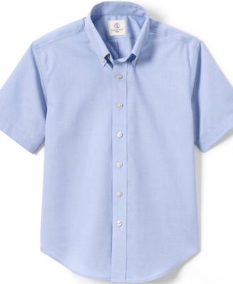 Big Boys Short Sleeve No Iron Pinpoint Dress Shirt