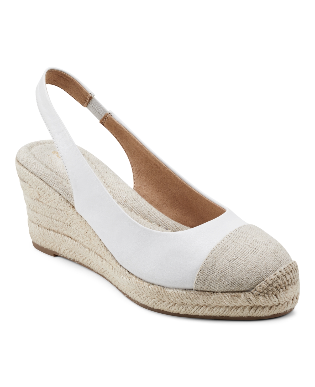 Women's Margie Slingback Espadrille Wedges - Natural, Gold- Textile and Faux Leather