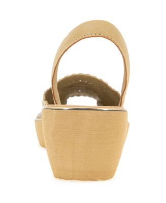 Women's Fine Glass Laser Wedge Sandals