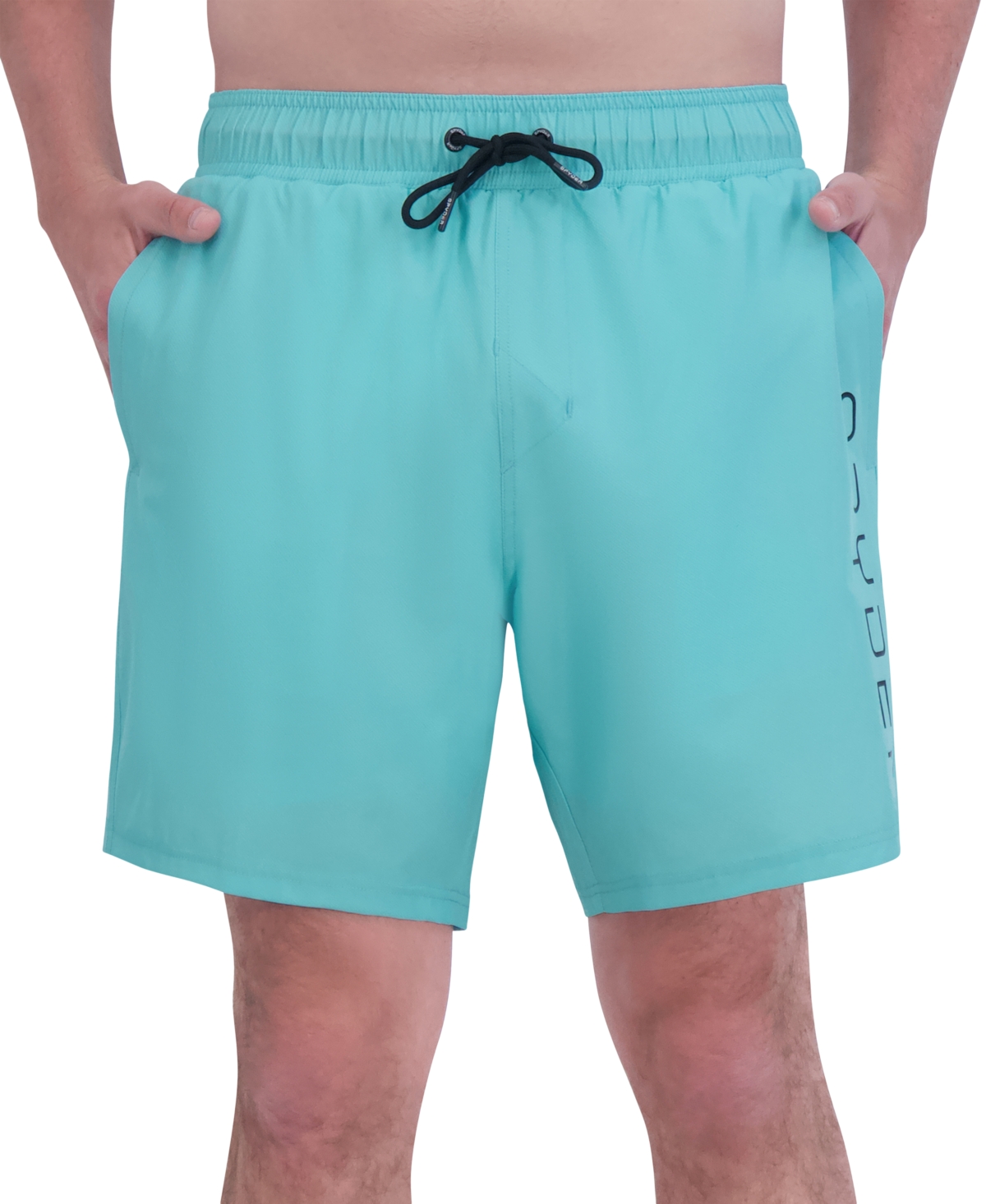 Spyder Men's Stretch Twill-Print 7" Swim Trunks with Compression Liner