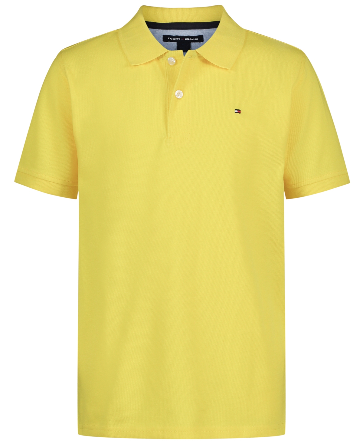 Shop Tommy Hilfiger Little Boys Stretch Ivy Polo Shirt In Buttercup