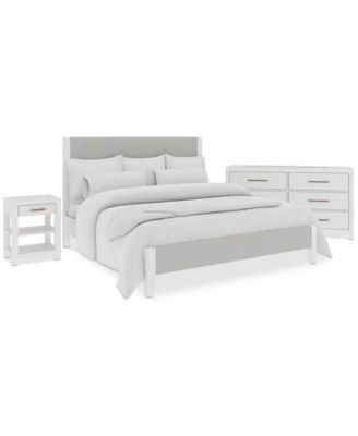 CLOSEOUT! Catriona 3pc Bedroom Set (King Upholstered Bed, Dresser & Open Nightstand), Created for Macy's