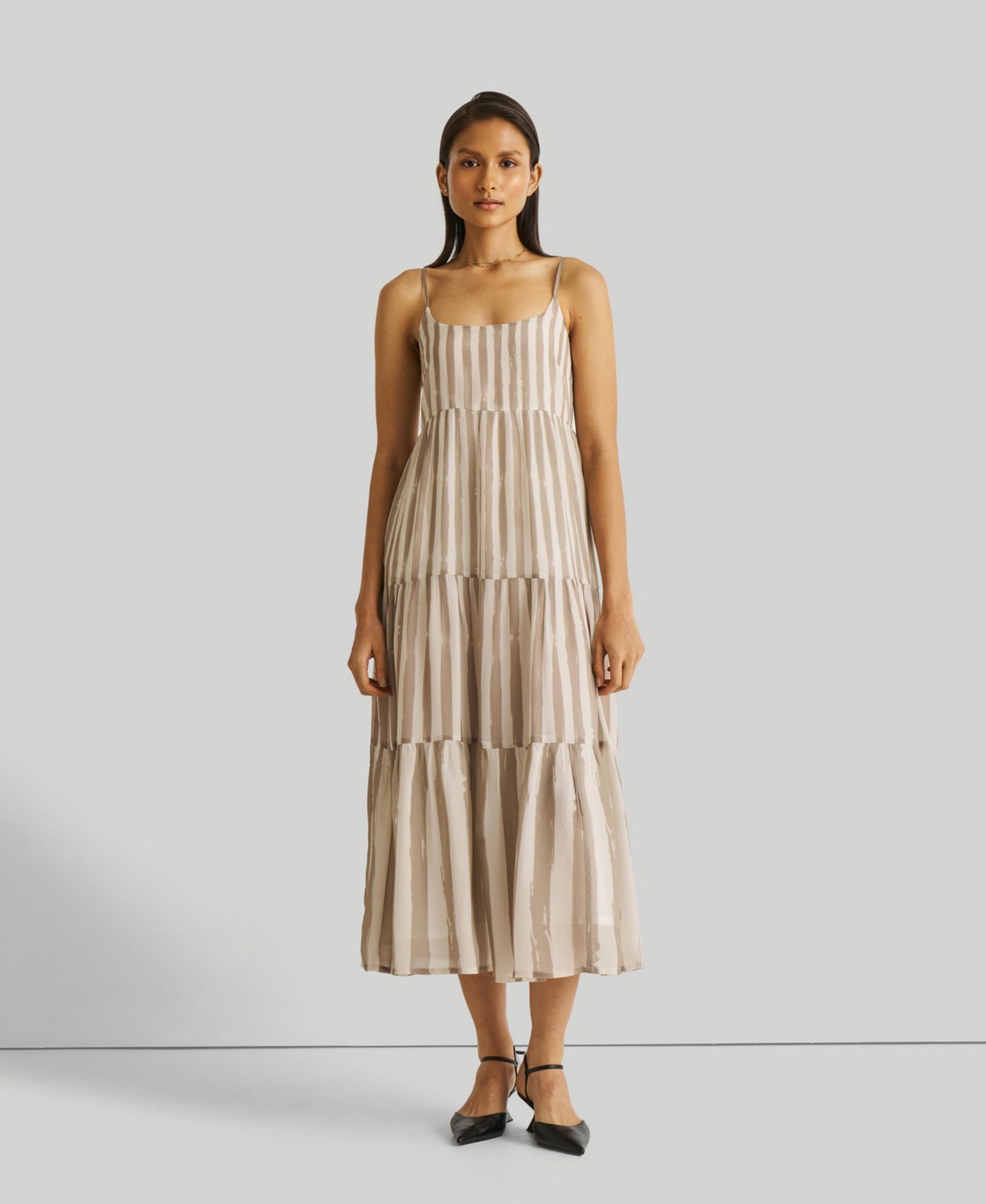 Women's Strappy Tiered Maxi Dress